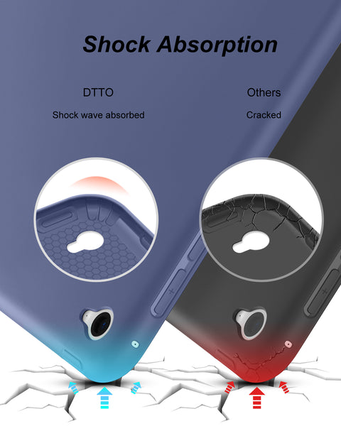 DTTO for iPad Air 2 Case (2014 Released), Ultra Slim Lightweight Smart Case Trifold Stand with Flexible Soft TPU Back Cover for Apple iPad Air 2 (Model A1566/A1567), Black