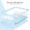 DTTOCASE iPad 10th Generation Case 2022, iPad 10.9 Inch Case with Clear Transparent Back and TPU Shockproof Frame Cover [Built-in Pencil Holder, Support Auto Sleep/Wake] -Black