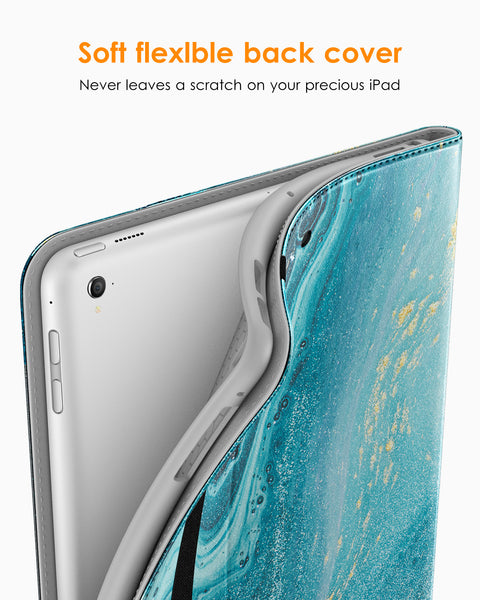 DTTO iPad Mini 4 Case, Premium Leather Folio Stand Cover Case with Multi-Angle Viewing and Auto Wake-Sleep Function, Front Pocket for Apple iPad Mini 4 - Brown