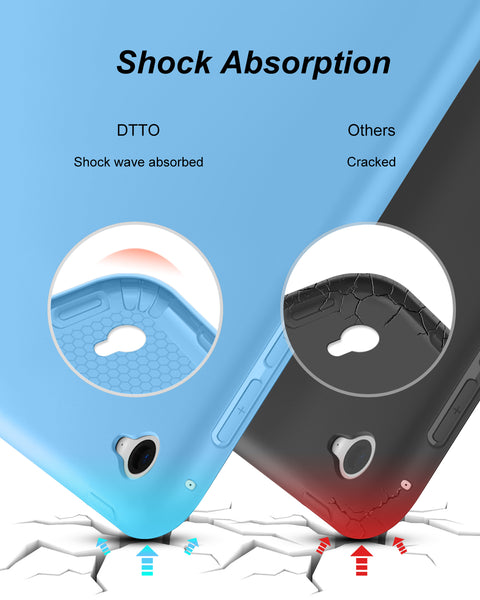 DTTO for iPad Air 2 Case (2014 Released), Ultra Slim Lightweight Smart Case Trifold Stand with Flexible Soft TPU Back Cover for Apple iPad Air 2 (Model A1566/A1567), Black