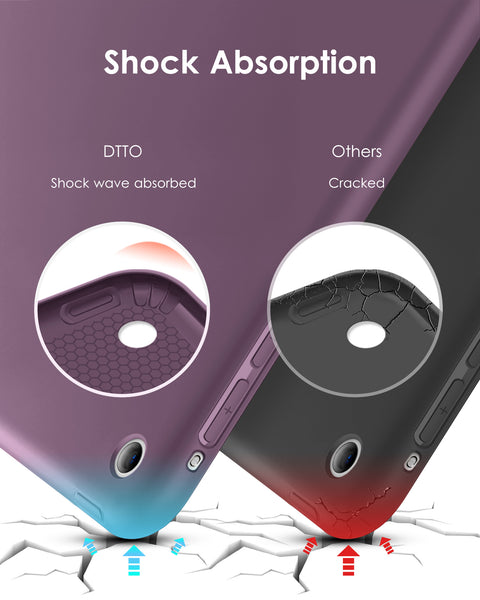 DTTO for iPad Air 1st Edition Case, (NOT for iPad Air 2 and Air 3) Ultra Slim Lightweight Smart Trifold Stand with Flexible Soft TPU Back Cover [Auto Sleep/Wake], Navy Blue