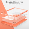 DTTOCASE iPad Pro 12.9 Case 6th / 5th / 4th / 3rd Generation 2022/2021 / 2020/2018,12.9 inch Clear Back Cover[Built-in Pencil Holder,Auto Sleep/Wake,Camera Protection] for iPad Pro-Blue Purple