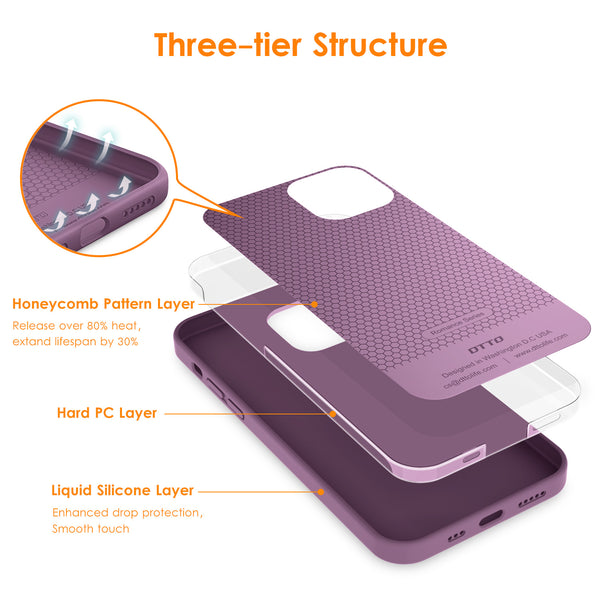 DTTO Compatible with iPhone 12/12 Pro Case,Shockproof Silicone [Romance Series] Cover [Enhanced Camera and Screen Protection] with Honeycomb Grid Cushion for iPhone 12 6.1” 2020,Midnight Green