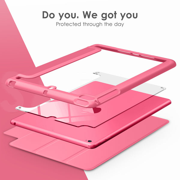 DTTOCASE Slim Clear Case for iPad Mini 4 5 3 2 1 (7.9 inch),TPU Shockproof Frame Cover[Support Auto Sleep/Wake] for iPad Mini 1st 2nd 3rd 4th 5th Generation - Rose Gold