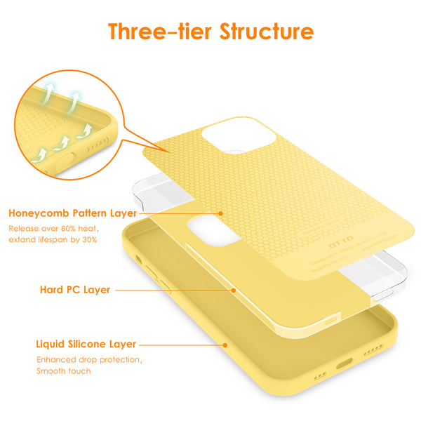 DTTO Compatible with iPhone 12/12 Pro Case,Shockproof Silicone [Romance Series] Cover [Enhanced Camera and Screen Protection] with Honeycomb Grid Cushion for iPhone 12 6.1” 2020,Midnight Green