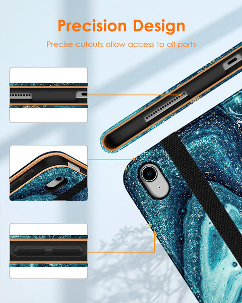 DTTO iPad Air 5th Generation Case (2022) / iPad Air 4th Generation Case (2020) 10.9 Inch, Premium Leather Business Folio Stand Cover with Pencil Holder [2nd Pencil Charging] for iPad Air 5/4, Brown