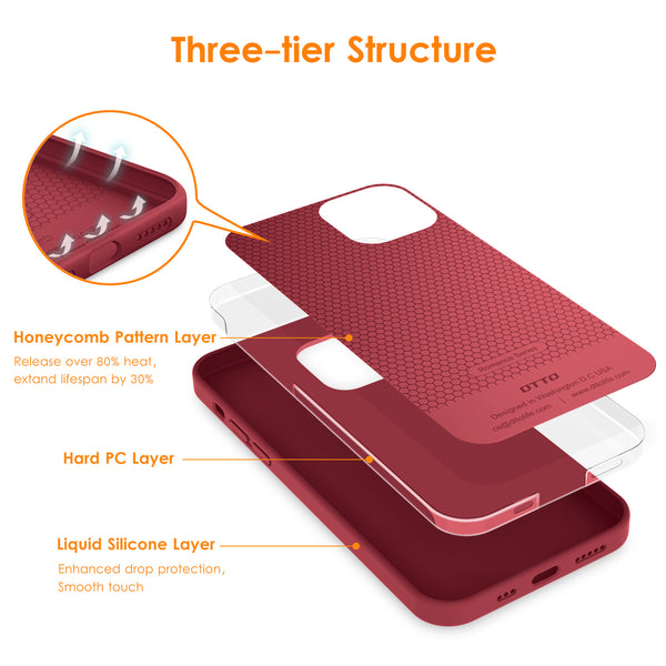 DTTO Compatible with iPhone 12/12 Pro Case,Shockproof Silicone [Romance Series] Cover [Enhanced Camera and Screen Protection] with Honeycomb Grid Cushion for iPhone 12 6.1” 2020,Midnight Green