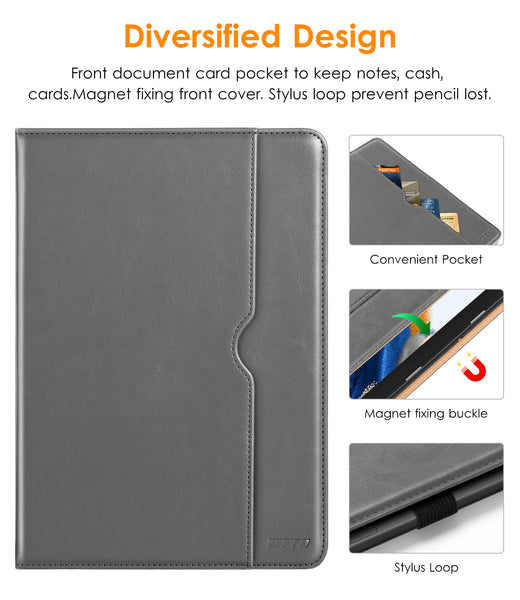 DTTO for Samsung Galaxy Tab A8 10.5 inch Case 2022, Premium Leather Business Folio Stand Cover with Built-in Hand Strap for Samsung Galaxy Tab A8 10.5’’ 2022 Model [SM-X200/X205/X207], Black