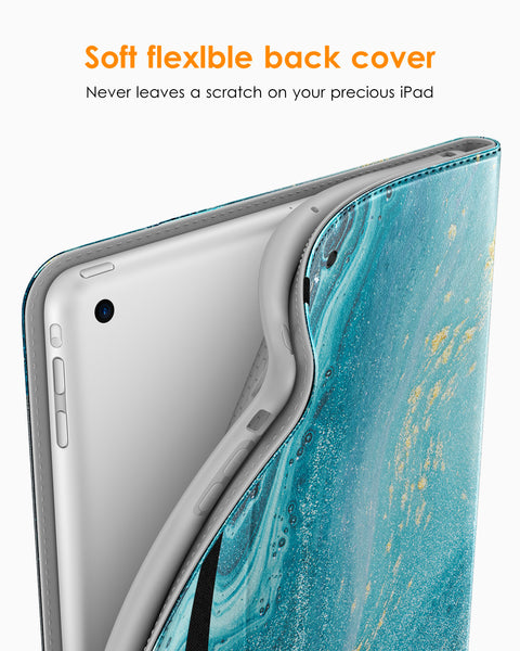 DTTO iPad Mini 1 2 3 Case, Premium Leather Folio Stand Cover Case with Multi-Angle Viewing and Auto Wake-Sleep Function, Front Pocket for Apple iPad Mini 1/Mini 2/Mini 3 - Brown