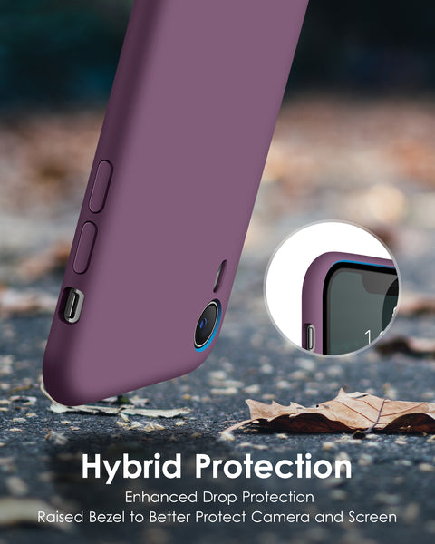DTTO Compatible with iPhone XR Case, [Romance Series] Silicone Case with Hybrid Protection for iPhone XR 6.1 Inch - Black