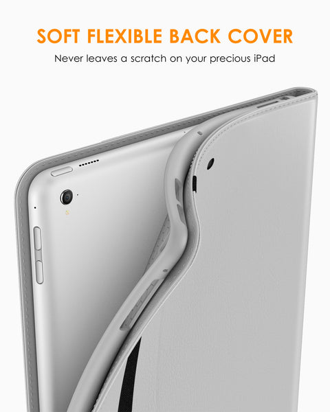 DTTO for iPad 9.7 Inch 5th/6th Generation 2018/2017 Case with Apple Pencil Holder, Premium Leather Folio Stand Cover Case for Apple iPad 9.7 inch, Also Fit iPad Pro 9.7/Air 2/Air - Black