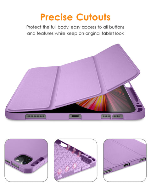 DTTOCASE iPad Pro 11 inch Case, Soft Smart Cover with Pencil Holder for iPad Pro 11-inch 4th/3rd/2nd/1st Generation (2022/2021/2020/2018 Released)，Auto Sleep/Wake, Midnight Blue