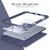 DTTOCASE iPad 10th Generation Case 2022, iPad 10.9 Inch Case with Clear Transparent Back and TPU Shockproof Frame Cover [Built-in Pencil Holder, Support Auto Sleep/Wake] -Black