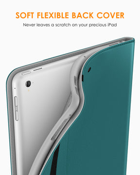 DTTO for iPad 9.7 Inch 5th/6th Generation 2018/2017 Case with Apple Pencil Holder, Premium Leather Folio Stand Cover Case for Apple iPad 9.7 inch, Also Fit iPad Pro 9.7/Air 2/Air - Black