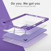 DTTOCASE for iPad Air Case 5th / 4th Generation 10.9 Inch (2022/2020),iPad Pro 11 Inch Case with Transparent Shockproof Back Cover[Built-in Pencil Holder,Auto Sleep/Wake,Camera Protection]-Blue Purple