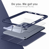 DTTOCASE iPad 10th Generation Case 2022, iPad 10.9 Inch Case with Clear Transparent Back and TPU Shockproof Frame Cover [Built-in Pencil Holder, Support Auto Sleep/Wake] -Black