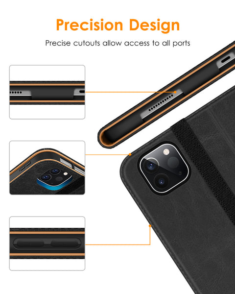 DTTO Case for iPad Pro 11 Inch 4th/3rd/2nd/1st Generation 2022/2021/2020/2018,Premium PU Leather Folio Stand Cover with Hand Strap,Fit iPad Air 4/5 - Auto Wake/Sleep,Multiple Viewing Angles, Brown