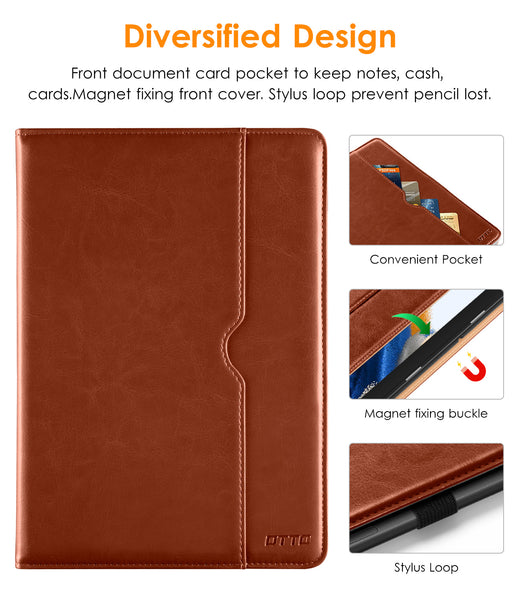 DTTO for Samsung Galaxy Tab A8 10.5 inch Case 2022, Premium Leather Business Folio Stand Cover with Built-in Hand Strap for Samsung Galaxy Tab A8 10.5’’ 2022 Model [SM-X200/X205/X207], Black