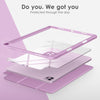 DTTOCASE iPad Pro 12.9 Case 6th / 5th / 4th / 3rd Generation 2022/2021 / 2020/2018,12.9 inch Clear Back Cover[Built-in Pencil Holder,Auto Sleep/Wake,Camera Protection] for iPad Pro-Blue Purple