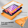 DTTO Shockproof Case for iPad Mini 6 2021, Dual Layer Full Body Tough Rugged Stand Cover Case, Built-in Screen Protector and Pencil Holder for iPad Mini 6 8.3 inch 2021 Release, Deep Black