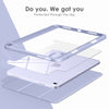 DTTOCASE iPad 10th Generation Case 2022, iPad 10.9 Inch Case with Clear Transparent Back and TPU Shockproof Frame Cover [Built-in Pencil Holder, Support Auto Sleep/Wake] -Black