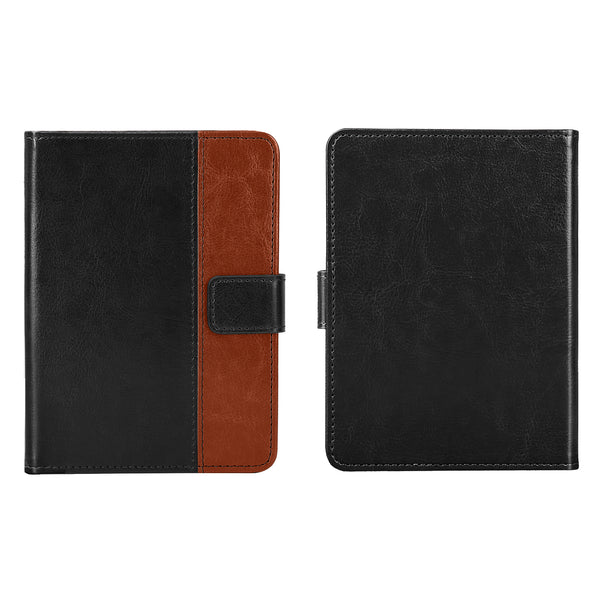 DTTO Passport Holder Cover Wallet, Premium PU Leather RFID Blocking Travel Wallet Case with Vaccine Card Slot for Women Men, Brown Black