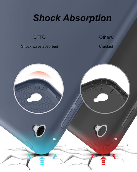 DTTO for iPad Air 2 Case (2014 Released), Ultra Slim Lightweight Smart Case Trifold Stand with Flexible Soft TPU Back Cover for Apple iPad Air 2 (Model A1566/A1567), Black