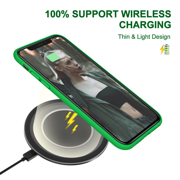 DTTO Compatible with iPhone 11 Case, [Romance Series] Full Covered Silicone Cover [Enhanced Camera and Screen Protection] with Honeycomb Grid Pattern Cushion for iPhone 11 6.1” 2019, Mint Green