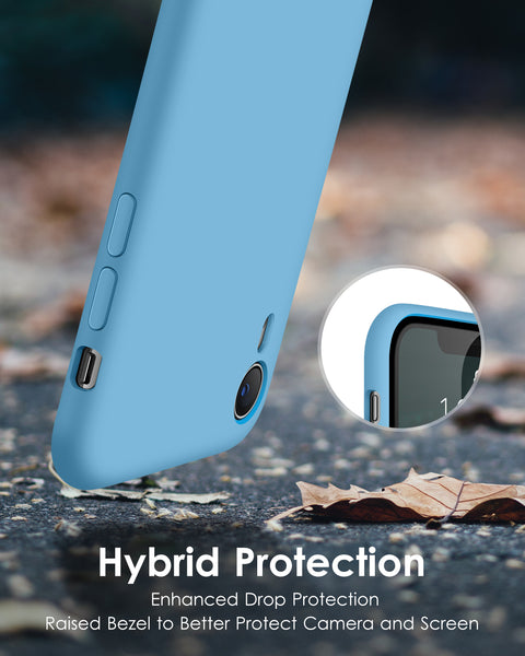 DTTO Compatible with iPhone XR Case, [Romance Series] Silicone Case with Hybrid Protection for iPhone XR 6.1 Inch - Black