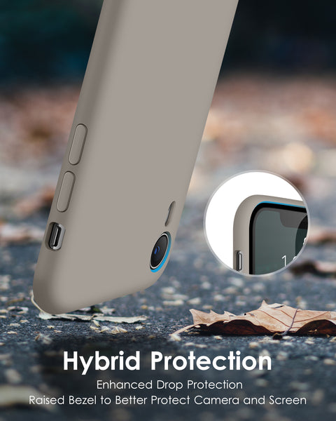 DTTO Compatible with iPhone XR Case, [Romance Series] Silicone Case with Hybrid Protection for iPhone XR 6.1 Inch - Black