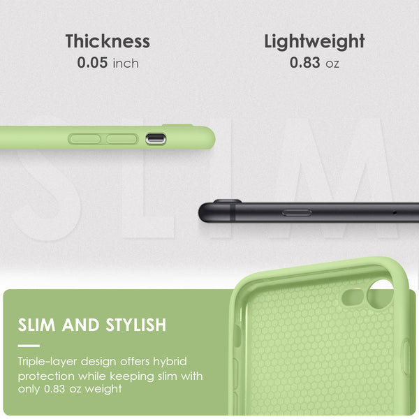 DTTOCASE for iPhone SE Case 2022/2020, iPhone 8 Case, iPhone 7 Case, Liquid Silicone Phone Case for iPhone SE 8 7 4.7 Inch, Colorful Silky-Soft Protective Cover for Girls Boys, and Women,Navy Blue