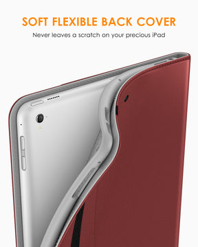 DTTO for iPad 9.7 Inch 5th/6th Generation 2018/2017 Case with Apple Pencil Holder, Premium Leather Folio Stand Cover Case for Apple iPad 9.7 inch, Also Fit iPad Pro 9.7/Air 2/Air - Black