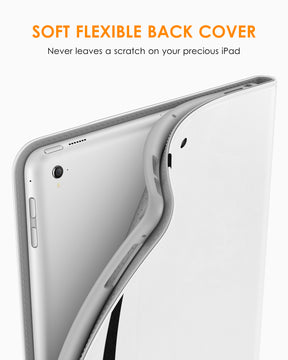 DTTO for iPad 9.7 Inch 5th/6th Generation 2018/2017 Case with Apple Pencil Holder, Premium Leather Folio Stand Cover Case for Apple iPad 9.7 inch, Also Fit iPad Pro 9.7/Air 2/Air - Black