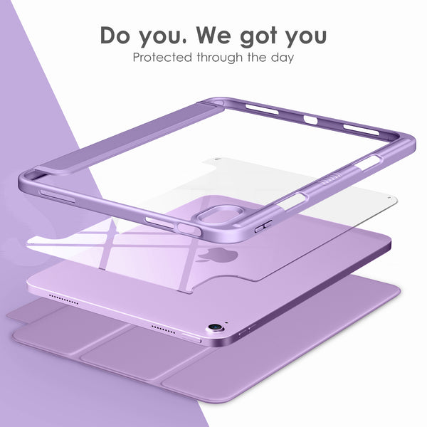 DTTOCASE iPad 10th Generation Case 2022, iPad 10.9 Inch Case with Clear Transparent Back and TPU Shockproof Frame Cover [Built-in Pencil Holder, Support Auto Sleep/Wake] -Watermelon