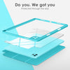 DTTOCASE iPad Pro 12.9 Case 6th / 5th / 4th / 3rd Generation 2022/2021 / 2020/2018,12.9 inch Clear Back Cover[Built-in Pencil Holder,Auto Sleep/Wake,Camera Protection] for iPad Pro-Blue Purple