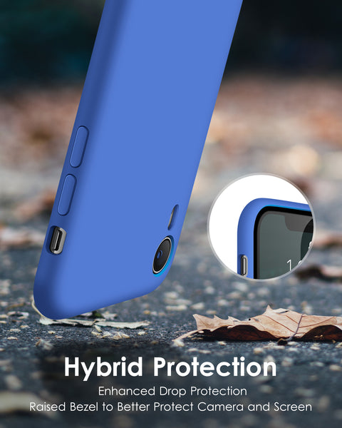 DTTO Compatible with iPhone XR Case, [Romance Series] Silicone Case with Hybrid Protection for iPhone XR 6.1 Inch - Black