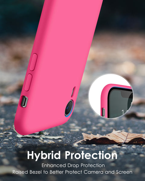 DTTO Compatible with iPhone XR Case, [Romance Series] Silicone Case with Hybrid Protection for iPhone XR 6.1 Inch - Black