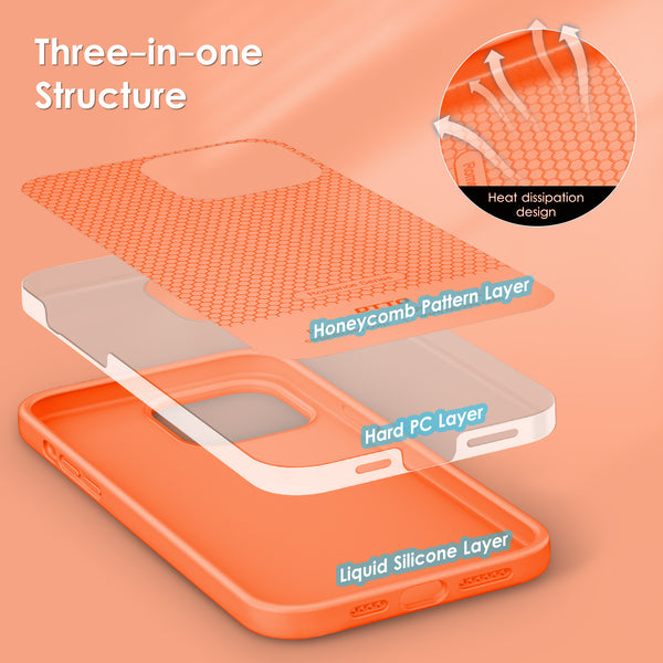 DTTO Compatible with iPhone 14 Pro Max Case, Ultra Slim Soft Premium Liquid Silicone [Military Grade Drop Protection] Full-Body Protective Bumper Phone Case for iPhone 14 Pro Max 6.7"(2022)- Orange