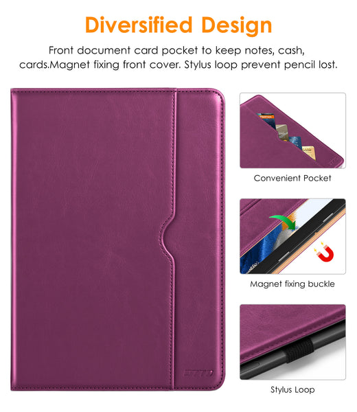 DTTO for Samsung Galaxy Tab A8 10.5 inch Case 2022, Premium Leather Business Folio Stand Cover with Built-in Hand Strap for Samsung Galaxy Tab A8 10.5’’ 2022 Model [SM-X200/X205/X207], Black