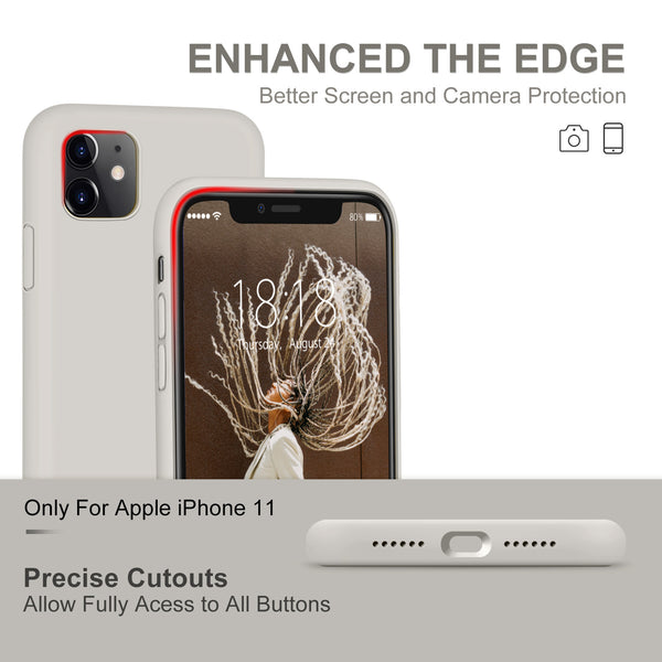 DTTO Compatible with iPhone 11 Case, [Romance Series] Full Covered Silicone Cover [Enhanced Camera and Screen Protection] with Honeycomb Grid Pattern Cushion for iPhone 11 6.1” 2019, Mint Green