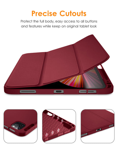 DTTOCASE iPad Pro 11 inch Case, Soft Smart Cover with Pencil Holder for iPad Pro 11-inch 4th/3rd/2nd/1st Generation (2022/2021/2020/2018 Released)，Auto Sleep/Wake, Midnight Blue