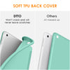 DTTO iPad 9th/ 8th/ 7th Generation 10.2 Case, Lightweight Soft TPU Back for iPad 10.2 Inch (2021/2020/2019) [Auto Wake/Sleep + Trifold Stand] - Rose Gold