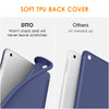 DTTO iPad 9th/ 8th/ 7th Generation 10.2 Case, Lightweight Soft TPU Back for iPad 10.2 Inch (2021/2020/2019) [Auto Wake/Sleep + Trifold Stand] - Rose Gold