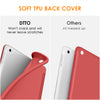 DTTO iPad 9th/ 8th/ 7th Generation 10.2 Case, Lightweight Soft TPU Back for iPad 10.2 Inch (2021/2020/2019) [Auto Wake/Sleep + Trifold Stand] - Rose Gold