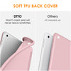 DTTO iPad 9th/ 8th/ 7th Generation 10.2 Case, Lightweight Soft TPU Back for iPad 10.2 Inch (2021/2020/2019) [Auto Wake/Sleep + Trifold Stand] - Rose Gold