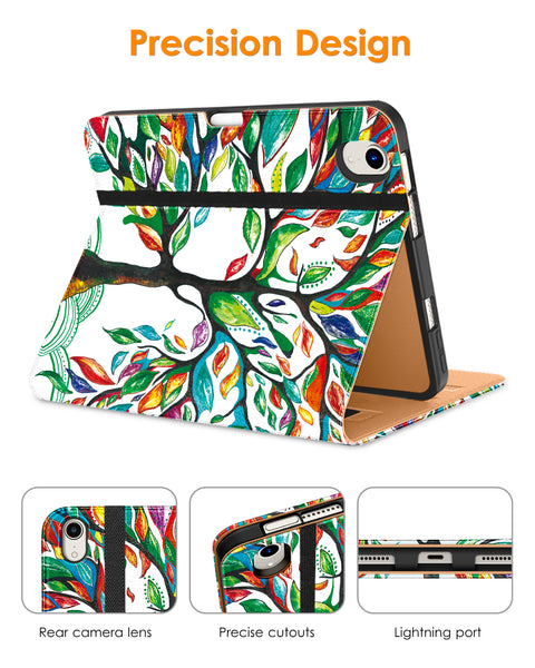 DTTO New iPad Mini 6th Generation Case 8.3 Inch 2021, Premium Leather Business Folio Stand Cover with Built-in Apple Pencil Holder-Auto Wake/Sleep and Multiple Viewing Angles-Black