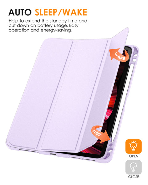 DTTOCASE iPad Pro 11 inch Case, Soft Smart Cover with Pencil Holder for iPad Pro 11-inch 4th/3rd/2nd/1st Generation (2022/2021/2020/2018 Released)，Auto Sleep/Wake, Midnight Blue