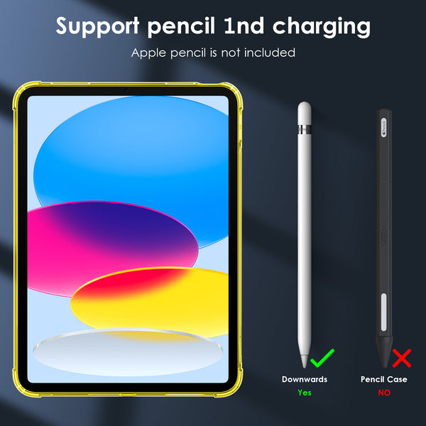 DTTO Clear Case for iPad 10th Generation 2022 - [Yellowing Resistant] Slim Lightweight Transparent Soft Cover for iPad 10.9 Inch, Clear