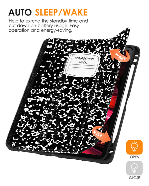 DTTOCASE iPad Pro 11 inch Case, Soft Smart Cover with Pencil Holder for iPad Pro 11-inch 4th/3rd/2nd/1st Generation (2022/2021/2020/2018 Released)，Auto Sleep/Wake, Midnight Blue