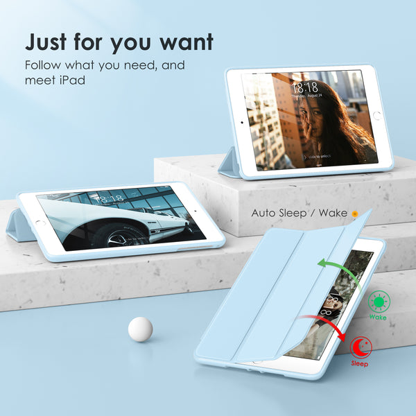 DTTOCASE Slim Clear Case for iPad Mini 4 5 3 2 1 (7.9 inch),TPU Shockproof Frame Cover[Support Auto Sleep/Wake] for iPad Mini 1st 2nd 3rd 4th 5th Generation - Rose Gold